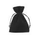 Săculeț catifea pentru cadouri, 12x17 cm - Negru (10 Bucăți)