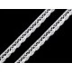 Dantelă bumbac croşetată, lățime 10 mm - Alb (30 Metri)
