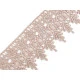 Dantelă guipure, lățime 70 mm - Crem deschis (1 Metru)