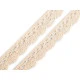 Dantelă bumbac croşetată, lățime 15 mm - Gri neutral (27 Metri)