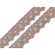 Dantelă bumbac croşetată, lățime 15 mm - Gri neutral (27 Metri)