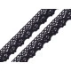 Dantelă bumbac croşetată, lățime 25 mm - Negru (27 Metri)