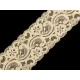 Dantelă elastică, lățime 55 mm - Alb (1 Metru)