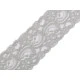 Dantelă elastică, lățime 55 mm - Alb (1 Metru)