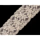 Dantelă elastică, lățime 80-100 mm - Negru (1 Metru)