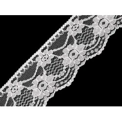 Dantelă sintetică, lățime 50mm - Alb (1 Metru)