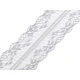 Dantelă sintetică, lățime 40 mm - Alb (27 Metri)