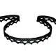 Dantelă bumbac croşetată, lățime 11 mm - Negru (1 Metru)