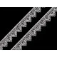 Dantelă guipure, lățime 17 mm - Alb zăpadă (1 Metru)