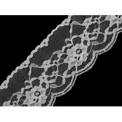 Dantelă sintetică, lățime 50 mm - Alb (1 Metru)