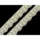 Dantelă elastică, lățime 25 mm - Alb (1 Metru)