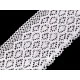 Dantelă bumbac croşetată, lățime 14 cm - Alb (1 Metru)