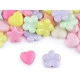 Mărgele plastic - stea, inimă, floare, 20 g - Mix (1 Sac)