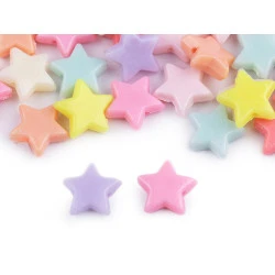 Mărgele plastic - stea, inimă, floare, 20 g - Mix (1 Sac)