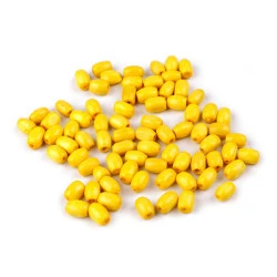 Mărgele din lemn ovale, 5x8 mm - Galben (20 Grame)