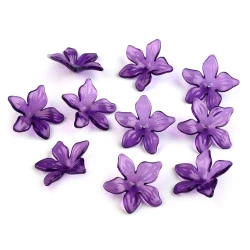 Mărgele floare, ø25 mm - Mov purpuriu (20 Bucăți)