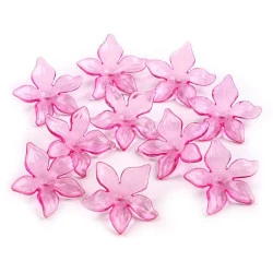 Mărgele floare, ø25 mm - Roz leandru (20 Bucăți)
