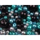 Perle sticlă lucioase, mix mărimi și culori, ø4-12 mm - Mix (50 Grame)