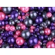 Perle sticlă lucioase, mix mărimi și culori, ø4-12 mm - Mix (50 Grame)