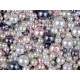 Perle sticlă lucioase, mix mărimi și culori, ø4-12 mm - Mix (50 Grame)