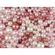 Perle sticlă lucioase, mix mărimi și culori, ø4-12 mm - Mix (50 Grame)