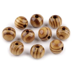 Mărgele din lemn strip, ø16 mm - Pin (10 Bucăți)