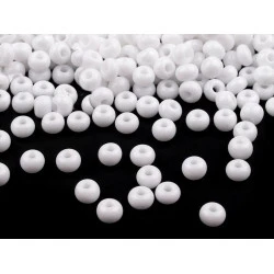 Mărgele nisip preciosa, 6/0 - 4mm - Alb (20 Grame)