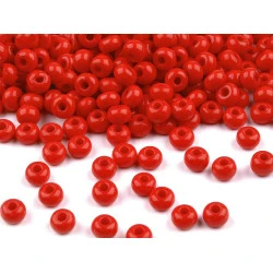 Mărgele nisip preciosa, 6/0 - 4mm - Roșu (20 Grame)