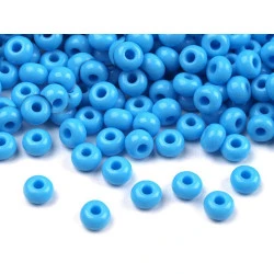 Mărgele nisip preciosa, 6/0 - 4mm - Albastru azur (20 Grame)