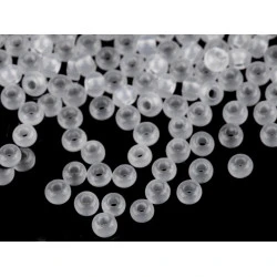Mărgele nisip preciosa, 6/0 - 4mm - Alb lăptos (20 Grame)
