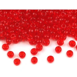 Mărgele nisip preciosa, 8/0 - 3mm - Roșu (20 Grame)