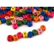 Mărgele cubice din lemn cu litere, 10x10 mm - Mix (20 Grame)