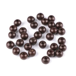 Mărgele din lemn, ø10 mm - Maro (1000 Grame)