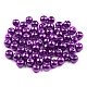 Perle sticlă lucioase, ø6 mm - Maro închis (50 Grame)