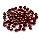 Perle sticlă lucioase, ø6 mm - Maro închis (50 Grame)