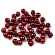 Perle sticlă lucioase, ø6 mm - Maro închis (50 Grame)