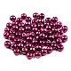 Perle sticlă lucioase, ø6 mm - Maro închis (50 Grame)