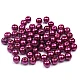 Perle sticlă lucioase, ø6 mm - Maro închis (50 Grame)