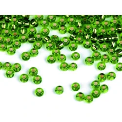 Mărgele nisip preciosa, 10/0 - 2,3 mm - Verde crud (10 Grame)