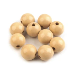Mărgele din lemn, ø22-25 mm - Fag (10 Bucăți)