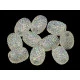 Mărgele ovale cu gaură mare, 13x15 mm - Alb (10 Bucăți)