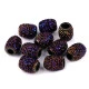 Mărgele ovale cu gaură mare, 13x15 mm - Alb (10 Bucăți)