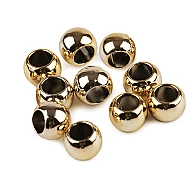 Mărgele metalizate cu gaură mare, 8x10 mm - Auriu (10 Bucăți)