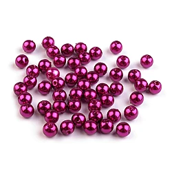 Perle plastic glance, ø6 mm - Vișiniu fuchsia (20 Grame)