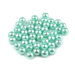 Perle plastic glance, ø6 mm - Verde mentă (20 Grame)