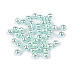 Perle plastic glance, ø8 mm - Verde mentol (20 Grame)