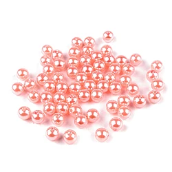 Perle plastic glance, ø8 mm - Roz pudrat (20 Grame)