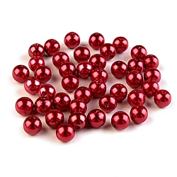 Perle plastic glance, ø8 mm - Roșu (20 Grame)