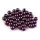 Perle plastic glance, ø8 mm - Roz (20 Grame)