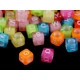 Mărgele cubice, cifre și numere, 6 mm - Mix culori (1 Sac)